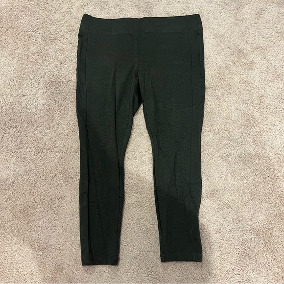 LOFT Pants - LOFT | Heather Green Pull-On Stretch Waist Full Length Leggings